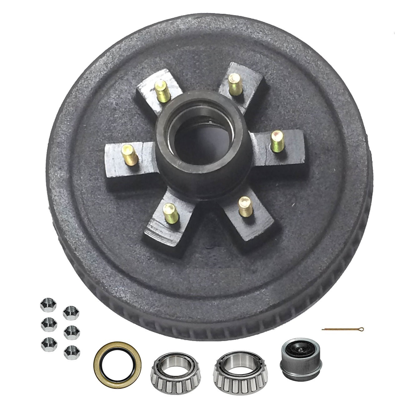 12" X 2" Trailer Brake Hub Drum 6 on 5.5" 6000 lbs Axle 6 on 5 1/2" - 1pc