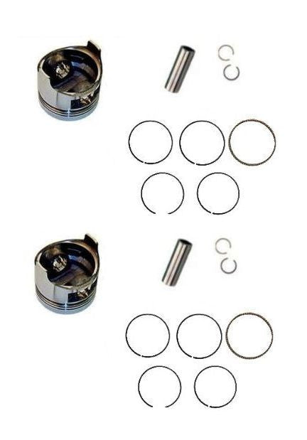 NEW FITS HONDA GX670 Piston Rings Pin Clips Std. Size set of 2 Left & Right Bank