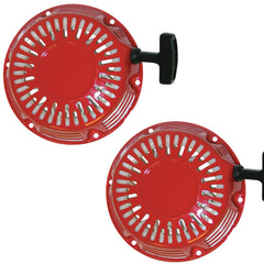 2 Pull Start Red Recoil Covers Honda GX160 & GX200 5.5HP 6.5HP Set Pair Pack New - AE-Power