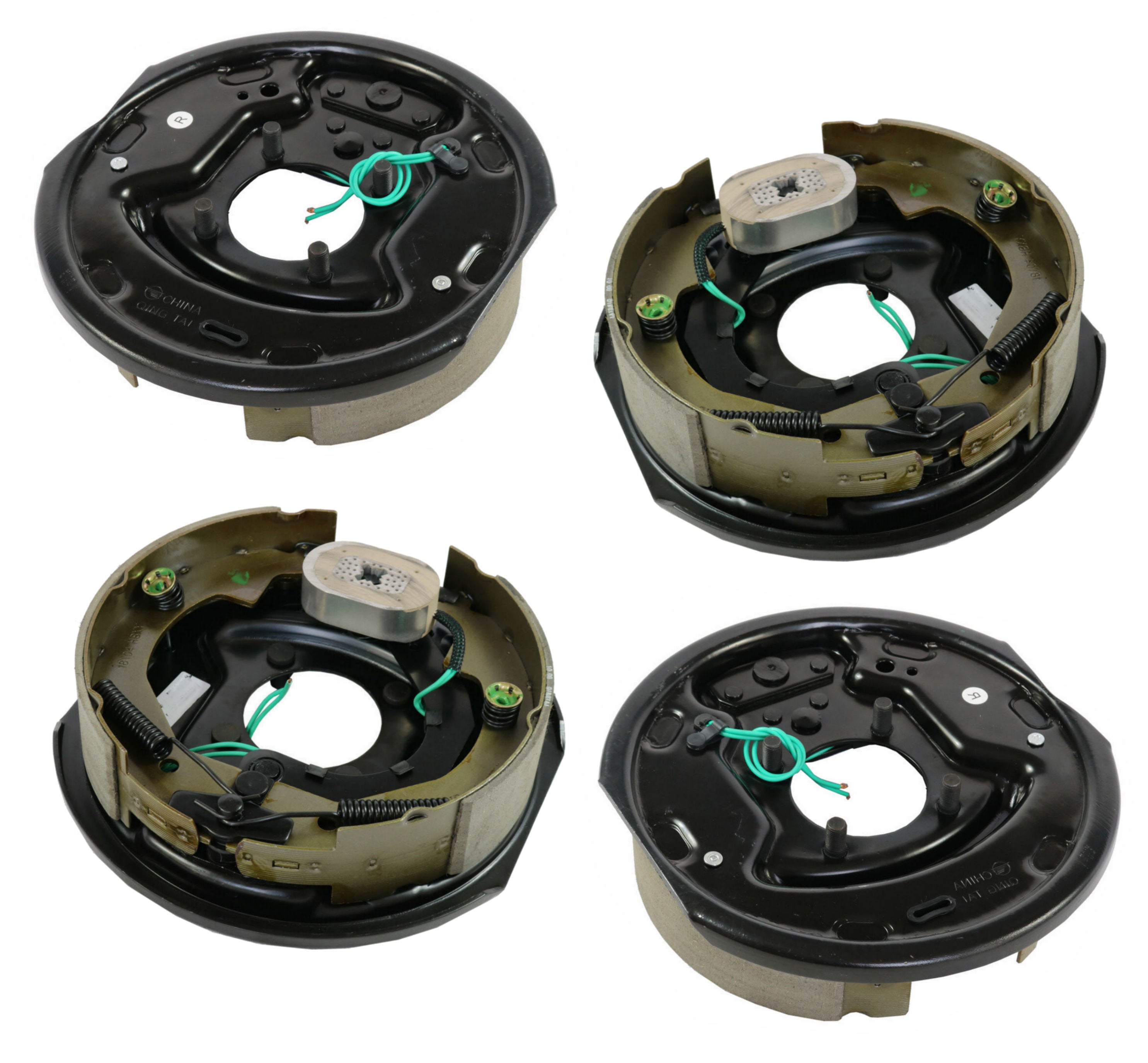 NEW 4pc 10" x 2.25 Electric Trailer Brake Assembly 2 1/4" Right x2 Left x2