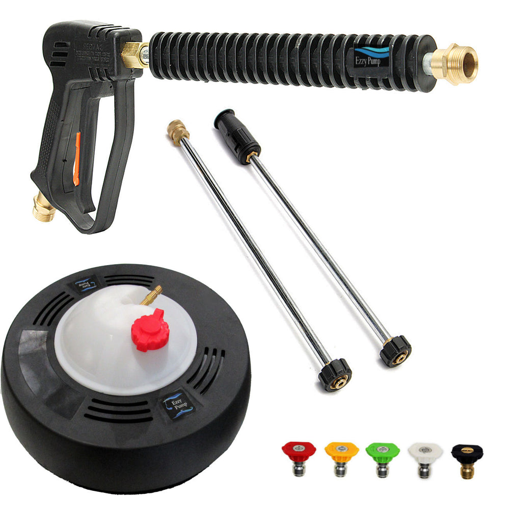 15in Pressure Washer Surface Cleaner Spray Gun Wand / Lance & Tips Deck Driveway