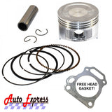 Piston Kit with Rings, Pin and Clips Compatible with Honda GX240 8HP Free Head Gasket