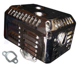 New Fits Honda Gx160 5.5hp Gx200 6.5hp Chrome Muffler Manifold W/ Free Exhaust Gasket