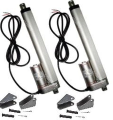 Set of 2 22" Linear Actuators with Brackets Stroke 12 Volt DC 200 Pound Max Lift