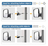 Golf Cart Mirrors Rear View Folding Side Mirrors for Club Car EZGO Yamaha Combo