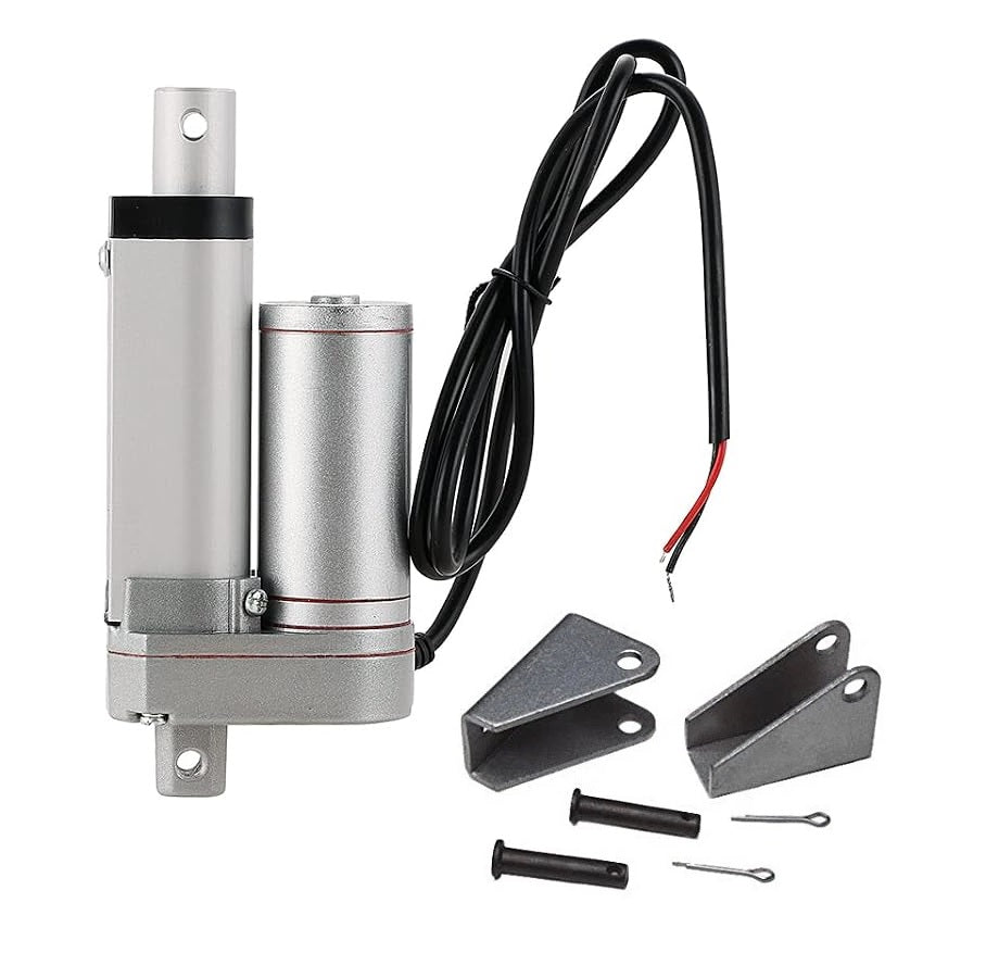 Linear Actuator with Brackets 2" Stroke 225 Pound Max Lift 12 Volt DC Heavy Duty