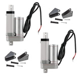 2 Heavy Duty 2" Linear Actuators with Tilt Mounting Brackets 12V 225lbs Max Pair