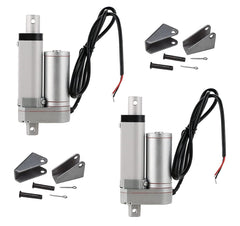 2 Heavy Duty 2" Linear Actuators with Tilt Mounting Brackets 12V 225lbs Max Pair