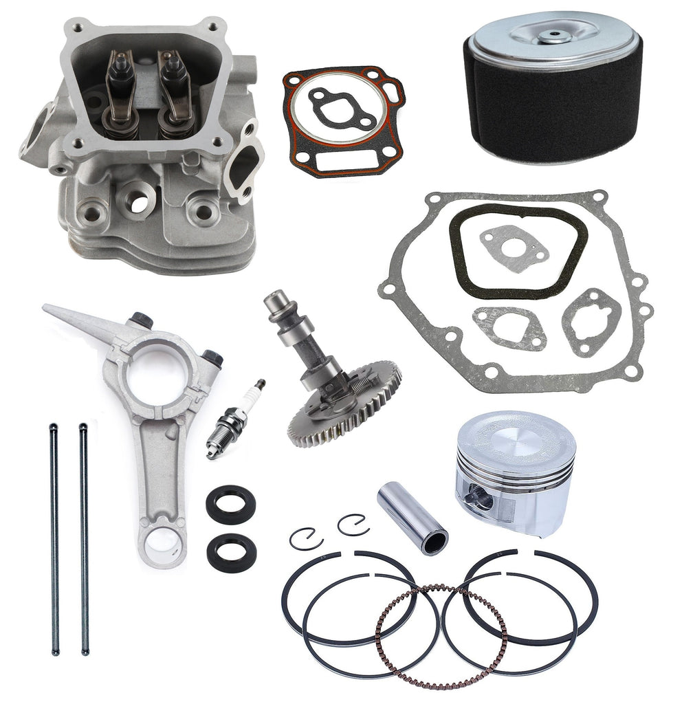 Cylinder Head Connecting Rod Rocker Arms Camshaft Gasket Kit Compatible with Honda GX160 5.5HP
