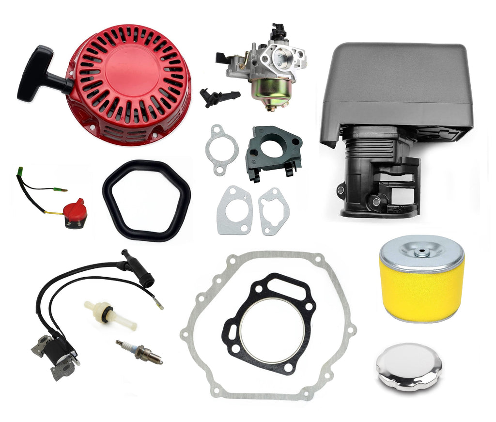 Honda GX340 Carburetor Recoil Starter Ignition Coil Gasket Set 11Hp Engine