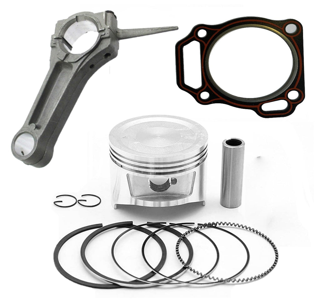 Piston Kit, Connecting Rod and Head Gasket Compatible with Honda GX270 9HP