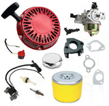 Recoil Carburetor Ignition Coil Spark Plug Air Filter Gas Cap Fits Honda GX340 11HP GX390 13HP