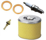 Honda GX340 Service Kit Spark Plug Air Filter Copper Washer Fuel Petcock 11hp