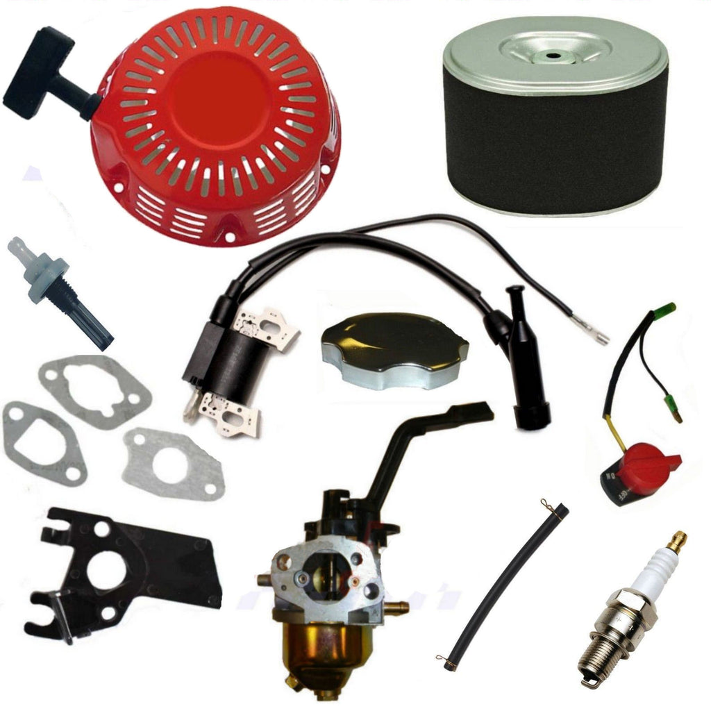 Honda GX160 Generator Carburetor Recoil Spark Plug Ignition Coil Air Filter Cap