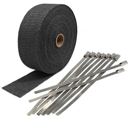 Racing Exhaust Header Turbo Manifold Downpipe Heat Wrap 1"X 50' Black