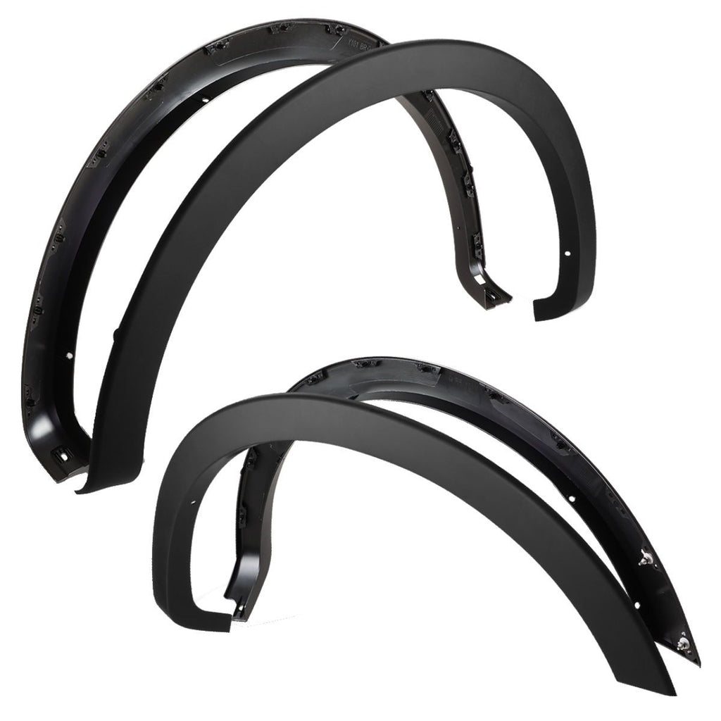 Fender Flares OE Style Smooth 4pcs Paintable No Drilling Ford F150 Front & Rear
