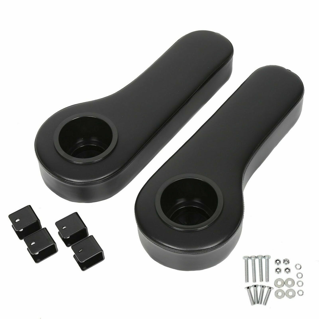 Universal Rear Seat Arm Rest Cup Holder Black fits EZGO Club Car Yamaha Golf Cart