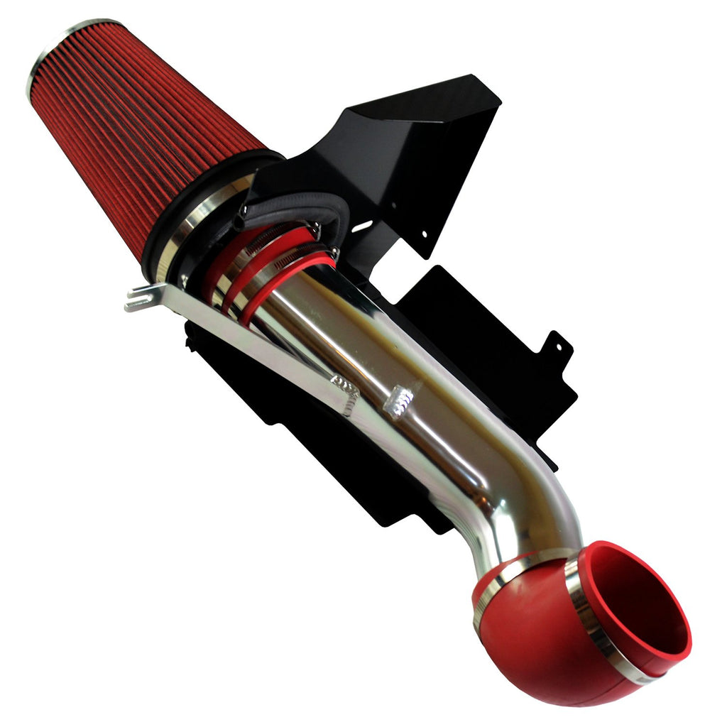 Red Cold Air Intake Kit Heat Shield for 4.8l 5.3l 6.0l V8 Gmc 99-06 Sierra 1500