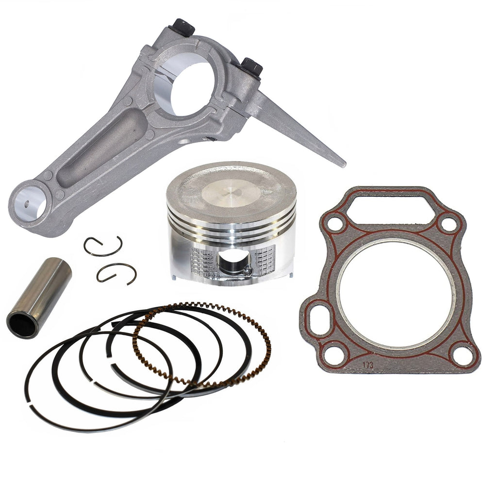 Piston Kit, Connecting Rod and Head Gasket Compatible with Honda GX240 8HP