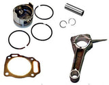 Honda GX340 11hp PISTON & RING PIN & CLIPS WITH CONNECTING ROD  FREE HEAD GASKET
