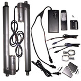 2 Linear Actuators 24" inch Stroke 12V 110V Power Supply With Remote Bracket Set - AE-Power