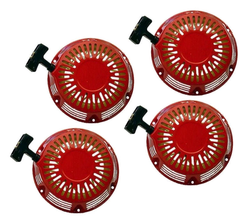 4 Pack Pull Start Red Recoil Covers Honda GX160 & GX200 5.5Hp 6.5Hp Set Pair New