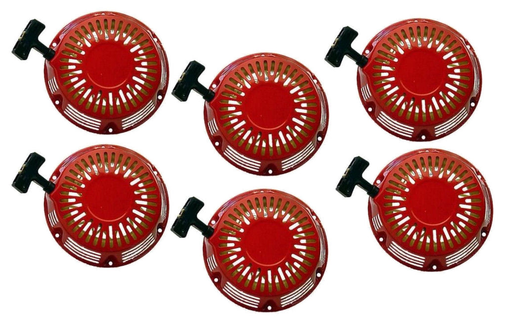 New 6 Pack Of Pull Start Red Recoil Cover 11Hp & 13Hp Fits Honda GX340 & GX390