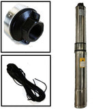 Submersible Pump, 4" Deep Well, 1 HP, 220V, 33 GPM, 207 ft Max, long life - AE-Power