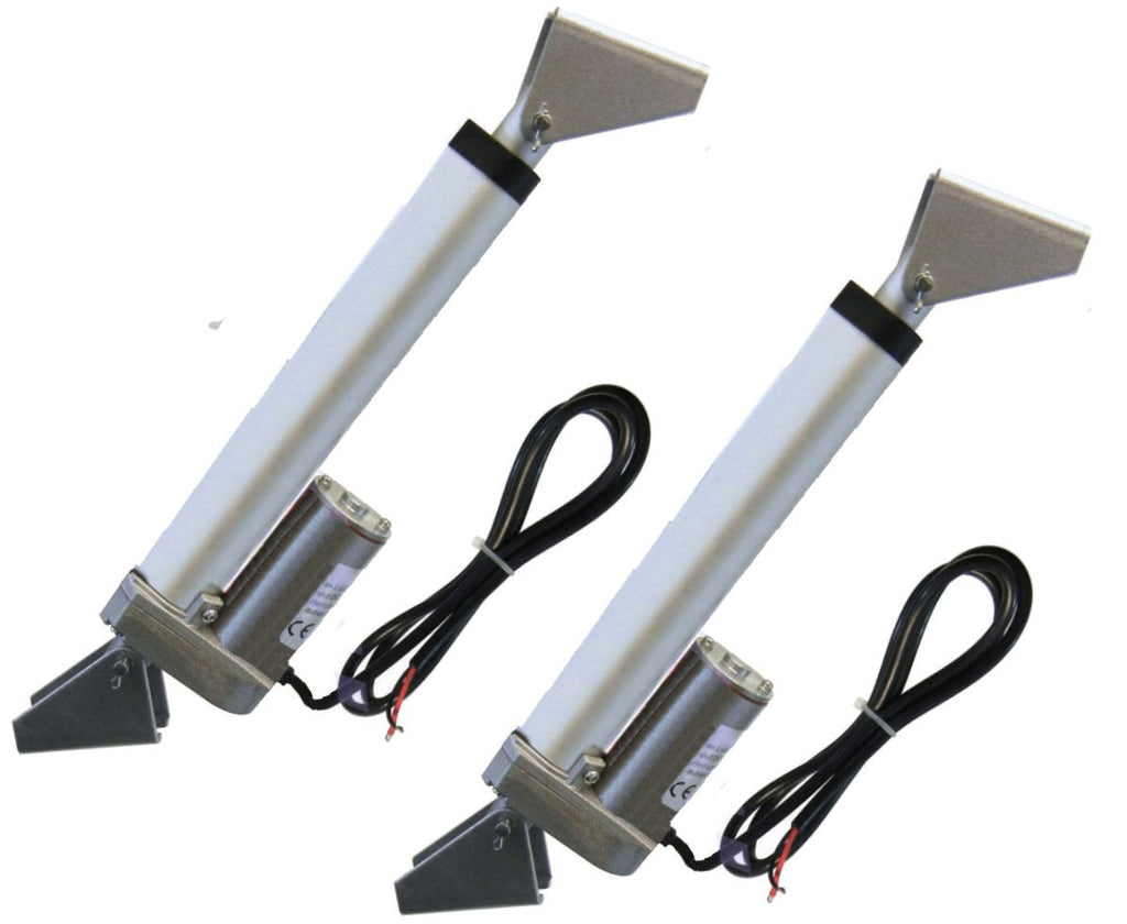 2 Linear Actuators 10" inch with Brackets Stroke 12 Volt DC 200 Pound Max Lift